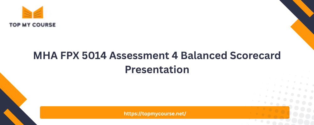 MHA FPX 5014 Assessment 4 Balanced Scorecard Presentation