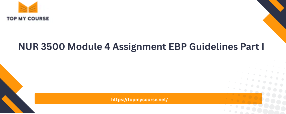 NUR 3500 Module 4 Assignment EBP Guidelines Part I